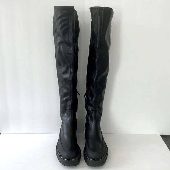 Sam Edelman $225 Women’s Lerue Over The Knee Lug Sole Black Boots Size 6 NWT - Picture 6 of 10